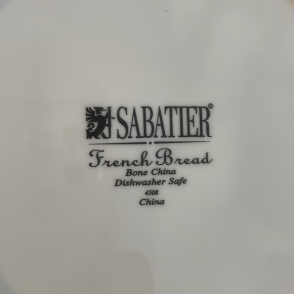 Sabatier French Bread Plates Fine Bone China  7 Inch Set of 4 - Picture 7 of 7